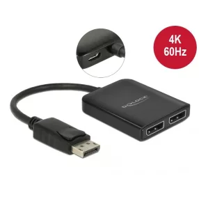   Delock DisplayPort 1.4 elosztó 1 x DisplayPort > 2 x DisplayPort MST (DL-87768)