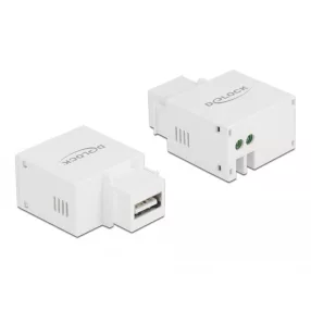   Delock 2,1 A-s, fehér, A-típusú USB töltő portos Keystone modul (DL-87791)