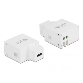   Delock 2,1 A-s, fehér, USB Type-C  töltő portos Keystone modul (DL-87792)