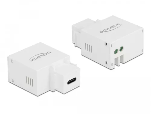 Delock 2,1 A-s, fehér, USB Type-C  töltő portos Keystone modul (DL-87792)