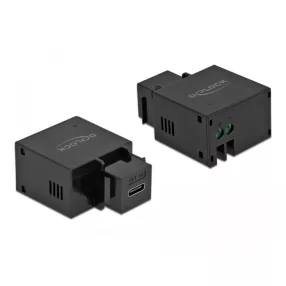   Delock 2,1 A-s, fekete, USB Type-C  töltő portos Keystone modul (DL-87793)