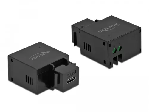 Delock 2,1 A-s, fekete, USB Type-C  töltő portos Keystone modul (DL-87793)