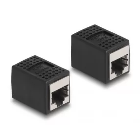   Delock Adapter RJ45 anya - RJ45 anya Cat.6A, fekete (DL-87796)