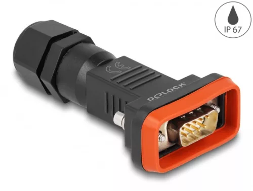 Delock D-Sub 9 tűs apa kerettel IP67 vízhatlan (DL-87802)