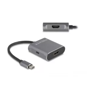   Delock USB Type-C  elosztó (DP Alt Mode) - 2 x HDMI MST USB Type-C  PD-vel (DL-87805)