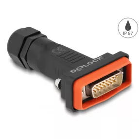 Delock D-Sub 15 tűs apa kerettel IP67 vízhatlan (DL-87806)