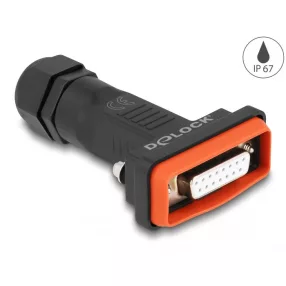   Delock D-Sub 15 tűs hüvely kerettel IP67 vízhatlan (DL-87807)