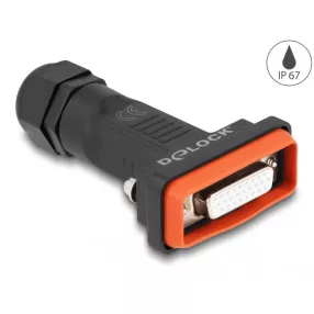   Delock D-Sub HD 26 tűs hüvely kerettel IP67 vízhatlan (DL-87809)