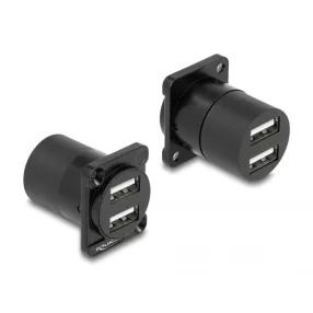   Delock D-típusú Modul USB 2.0 A-típusú 2 x hüvely - 2 x hüvely (DL-87812)