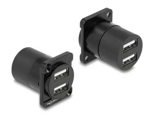 Delock D-típusú Modul USB 2.0 A-típusú 2 x hüvely - 2 x hüvely (DL-87812)