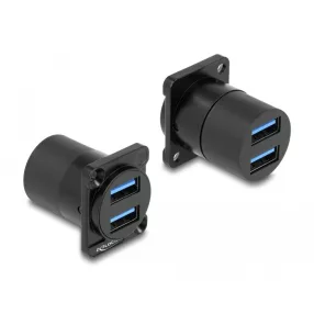   Delock D-típusú Modul USB 3.2 Gen 1 A-típusú 2 x hüvely - 2 x hüvely (DL-87813)