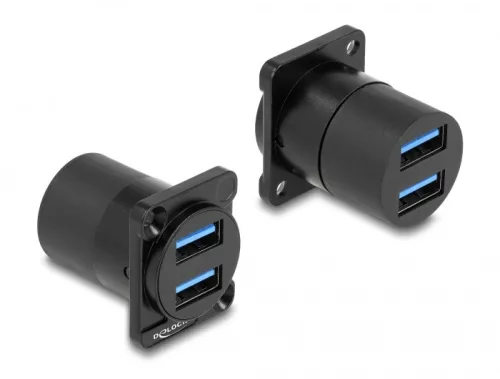 Delock D-típusú Modul USB 3.2 Gen 1 A-típusú 2 x hüvely - 2 x hüvely (DL-87813)