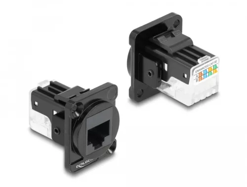 Delock D-típusú Modul RJ45 Cat.6A hüvely - LSA hüvely (DL-87817)
