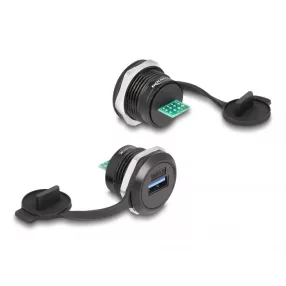   Delock USB 3.2 Gen 1 A-típusú - PCB beépített csatlakozó porvédelmet biztosító fedéllel (DL-87821)