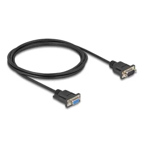   Delock D-Sub9-es, RS-232 soros kábel, anya-apa, 2 m (DL-87834)