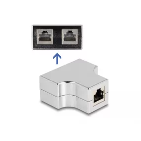   Delock RJ45 Splitter / T Adapter 1 db. RJ45 anya - 2 db. RJ45 anya Cat.5e STP (DL-87860)