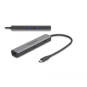   Delock USB 40 Gbps USB Type-C  dokkolóállomás 8K - HDMI / USB 10 Gbps / 2,5 Gigabit LAN / PD 3.0 100 W (DL-87865)