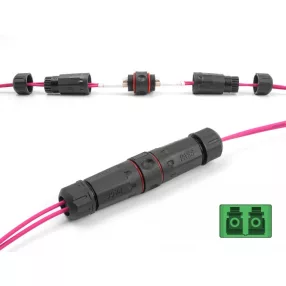   Delock optikai szálas kábel csatlakozó LC duplex anya LC duplex anya APC vízálló (DL-87874)