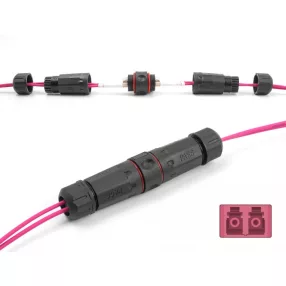   Delock optikai szálas kábel csatlakozó LC duplex anya LC duplex anya OM4 vízálló (DL-87879)