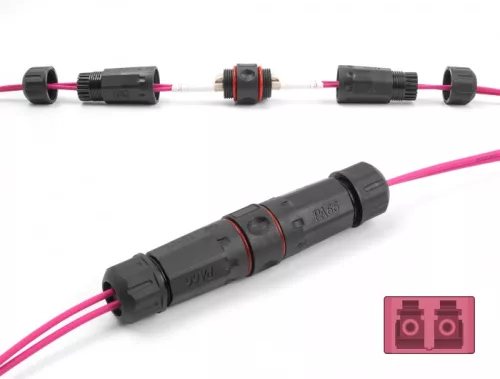 Delock optikai szálas kábel csatlakozó LC duplex anya LC duplex anya OM4 vízálló (DL-87879)