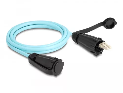 Delock Optikai szálas kábel LC Duplex - LC Duplex védő sapkával sokoldalú OM3 IP68 por és vízvédelemmel 2 m (DL-87889)