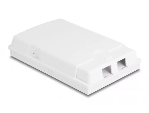 Delock Fehér száloptikai csatlakozódoboz falra szereléshez 2 db SC Simplex vagy LC Duplex-hez (DL-87894)