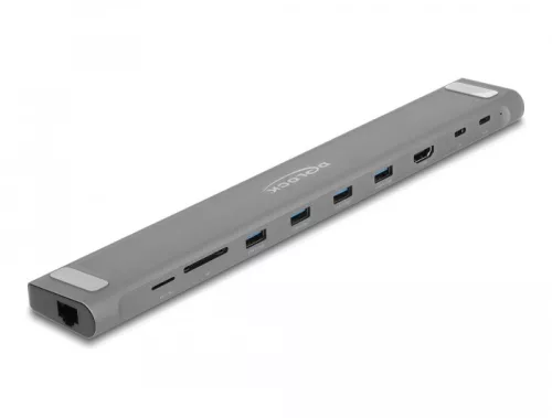 Delock USB Type-C , vékony dokkoló állomás 4K - HDMI / USB 3.2 Gen 1 / LAN / SD / PD 3.0 (DL-87895)