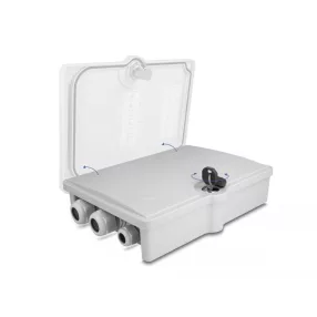   Delock Optikai szál elosztó doboz belső és külső használatra IP55 vízhatlan, zárható 6 port szürke (DL-87900)