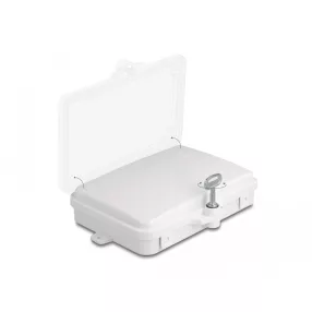   Delock Optikai szál elosztó doboz beltéri és kültéri használatra IP65 vízálló, zárható 6 portos fehér (DL-87901)