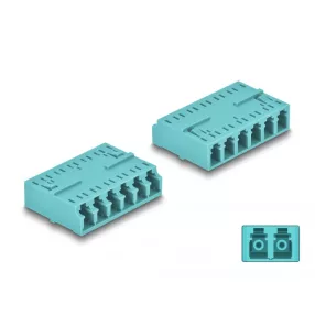   Delock Optikai szál kapcsolódás HD LC Hexaplex anya - LC Hexaplex anya vízszínű (DL-87927)