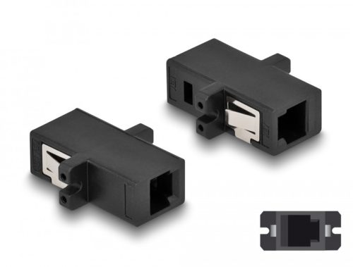 Delock Optikai szál párosító MTRJ anya - MTRJ anya fekete