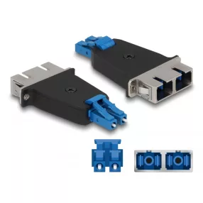   Delock Optikai szál hibrid párosító LC Duplex apa - SC Duplex anya kék (DL-87947)