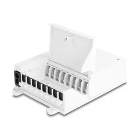   Delock Optikai rostszálas elosztó doboz FTTH beltéri falra szerelésre 8 portos fehér (DL-87949)