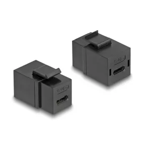   Delock Keystone modul USB 2.0 Type-C  anya   anya fekete színű (DL-87950)