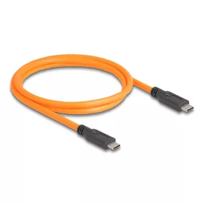  Delock USB 5 Gbps kábel USB Type-C  apa - USB Type-C  apa kötött felvételre 1 m narancs színű (DL-87959)