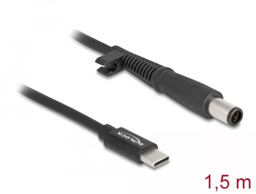 Delock Laptop töltőkábel USB Type-C  apa - HP 7,4 x 5,0 mm apa (DL-87972)