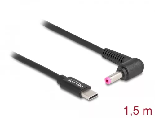 Delock Laptop töltőkábel USB Type-C  apa - HP 4,8 x 1,7 mm apa (DL-87973)