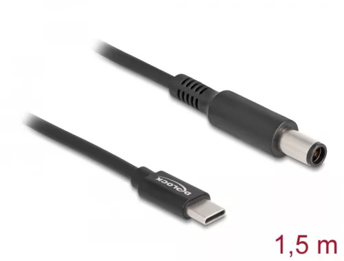 Delock Laptop töltőkábel USB Type-C  apa - Dell 7,4 x 5,0 mm apa (DL-87975)
