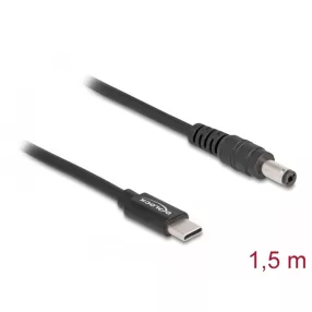   Delock Laptop töltőkábel USB Type-C  apa - 5,5 x 2,1 mm apa (DL-87977)