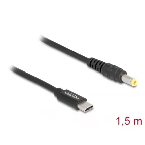   Delock Laptop töltőkábel USB Type-C  apa - 5,5 x 2,5 mm apa (DL-87978)