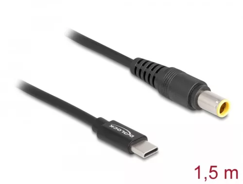 Delock Laptop töltőkábel USB Type-C  apa - IBM 7,9 x 5,5 mm apa (DL-87979)