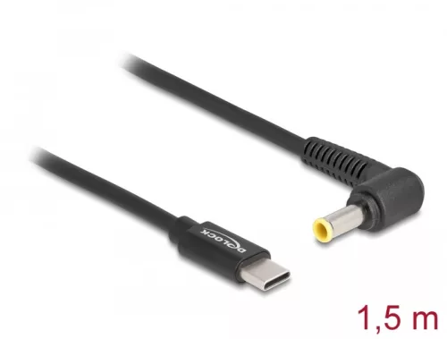 Delock Laptop töltőkábel USB Type-C  apa - Samsung 5,5 x 3,0 mm apa (DL-87980)