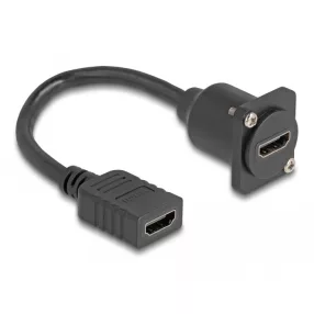   Delock D-típusú HDMI kábel anya   anya fekete 20 cm (DL-87982)