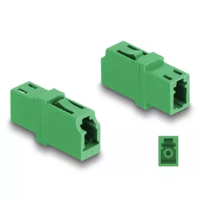   Delock Optikai szál párosító LC Simplex anya - LC Simplex anya APC zöld (DL-87984)