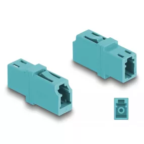   Delock Optikai szál párosító LC Simplex anya - LC Simplex anya OM3 aqua (DL-87987)
