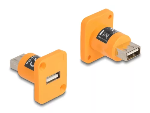 Delock D-típusú Modul A-típusú USB 2.0 csatlakozós anya   anya narancssárga (DL-87999)
