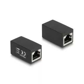   Delock Adapter RJ45 anya - RJ45 anya Cat.6, fekete (DL-88003)
