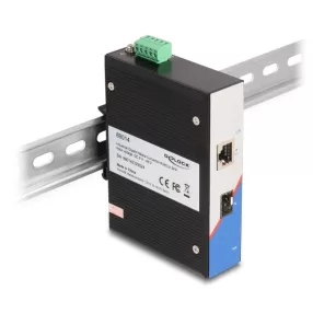   Delock Ipari Gigabit Média Átalakító RJ45 - SFP DIN sínhez (DL-88014)