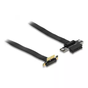   Delock PCI Expressz riser kártya x1 apa 90 -os szögben - x1 szlot kábellel 30 cm hosszú (DL-88023)