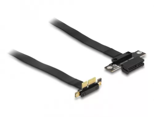 Delock PCI Expressz riser kártya x1 apa 90 -os szögben - x1 szlot kábellel 60 cm hosszú (DL-88024)